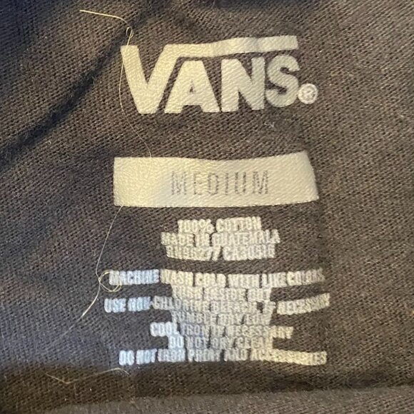 Vans Mens T-Shirt Medium Short Sleeve Black Off The Wall Graphic Tee Casual - Picture 6 of 8